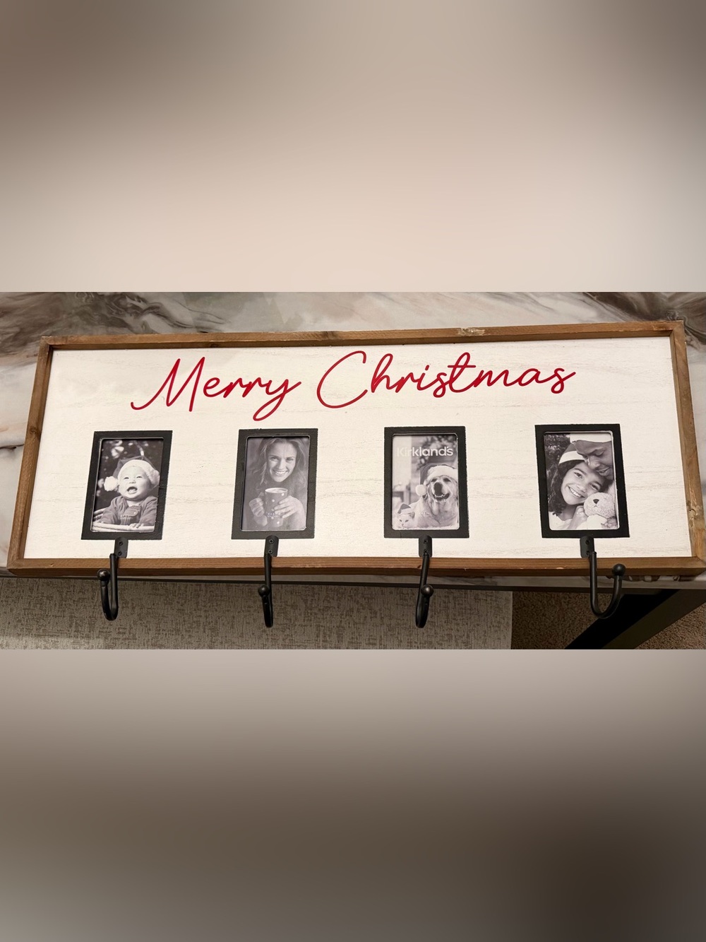 🎄Kirkland’s “Merry Christmas” Wall Decor Photo Frames w/ Hooks - Picture 1 of 6
